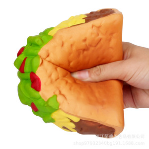 Pu Fidget Toy Taco Shape Stress Relief <b>Squishy</b> For Kids Unisex 5 To 7 Years - Product Image 2