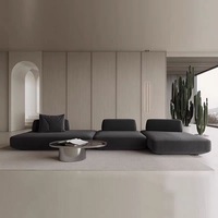 Sofá Modular en Forma de Isla con Asientos Profundos Configurables, Perfil Bajo, Estructura de Madera Sólida para Sala de Estar, Canapé al por Mayor