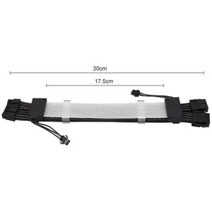 Accesorios de Juego con Soporte OEM, Cables con Funda de Tela LED RGB de 2*8 Pines, Cable de Extensión para PSU - Product Image 3