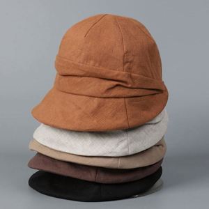 High Quality Japanese Fisherman <b>Hat</b> Women Summer Thin Linen Wide Brim Plain Bucket <b>Hats</b> - Product Image 1
