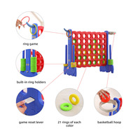 Jeu de puzzle géant en plastique quatre en ligne pour la maternelle et les tout-petits, jeu d'intérieur et d'extérieur, 0-24 mois, unisexe
