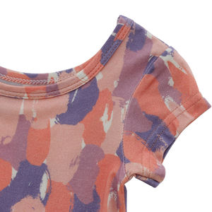 Estate nuova ragazza elegante abito da principessa stile straniero manica corta carino stampato Mini abito <span class=keywords><strong>per</strong></span> i bambini fatto di lana di bambù tessuto - Product Image 4