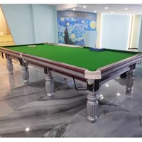 China Venta superior Nuevo diseño 12ft Tamaño estándar Star Tournament Juegos de calidad Jugar mesa de billar con calentador y accesorios gratuitos