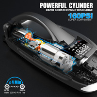 Démarreur de voiture 4-en-1 6000A de pointe 27000mAh avec pompe à air 150PSI et LED QC3.0 pour moteurs essence 12.0L et diesel 10.0L