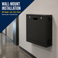 Armoire ventilée verrouillable supérieure et inférieure pour équipement de surveillance 13 pouces, boîtier DVR avec ventilateur