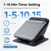 Masseur vibrant 30 vitesses avec écran LCD, télécommande et adaptateur secteur – Idéal pour détendre les pieds fatigués à la maison ou au bureau
