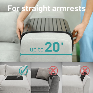 Bamboo <strong>Black</strong> Couch Tray 20x14 Inch Large <strong>Sofa</strong> Armrest Tray <strong>Table</strong> for Straight Chair Arm Flexible Sustainable Non-Slip - Product Image 3
