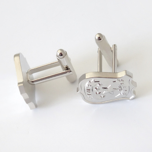 Bán buôn trống Bạc Khuy măng sét cho nam giới của áo sơ mi tùy chỉnh logo kim loại Cuff liên kết - Product Image 3
