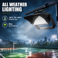 Projecteur LED de stade en aluminium 400W IP66 180-200 Lm/W AC100-277V avec visière anti-éblouissement pour terrains de tennis et de basketball JR-2DCL-400