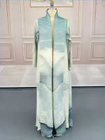 Abaya plissée à motif tendance pour femme, robe musulmane grande taille, cardigan à manches chauve-souris, style veste longue, robe Abaya Dubaï 2026
