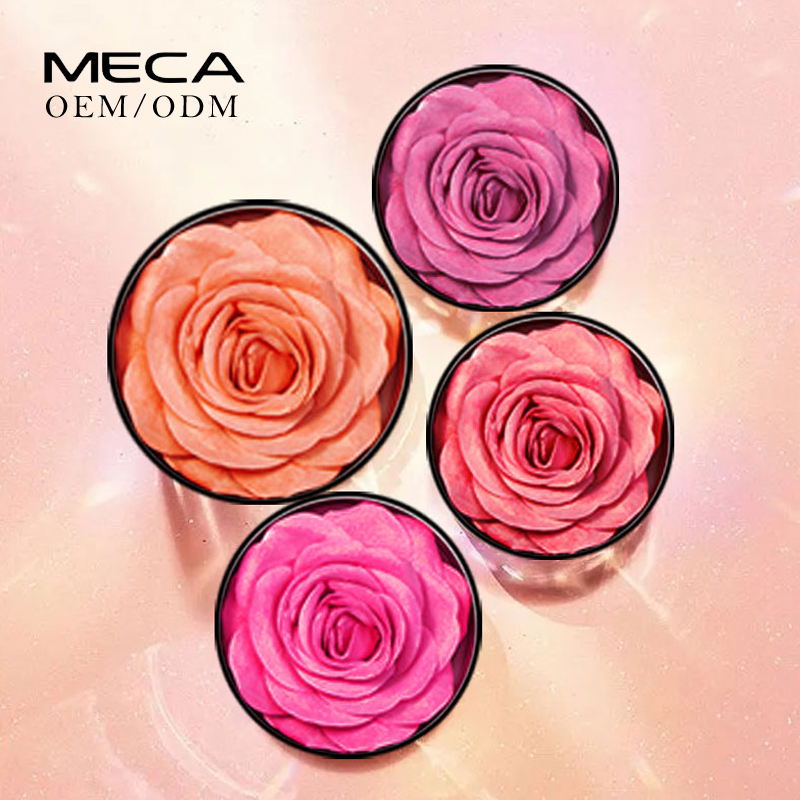 Популярный дизайн, румяна с пользовательским логотипом, 3d-румяна с высоким пигментом, веганский макияж, Румяна для лица