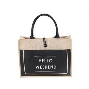 Sac de courses en jute à prix avantageux, vente en gros - Product Image 4