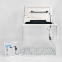 Relaxlines lumière Led personnalisée couverte aquariums en verre intégré aquarium aquarium de bureau