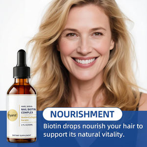 Gotas de Colágeno con Biotina Orgánica, Certificadas por GMP, Sin Azúcar, OEM/ODM, Promueven Uñas Fuertes y Resistentes, y Blanqueamiento de la Piel para Adultos - Product Image 3