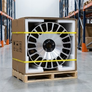 Rines Forjados de 18 y 19 Pulgadas, Diseño Turbofan, Acabado Negro Mecanizado, 5x112 5x114.3, Cóncavos, para VW Golf R, <span class=keywords><strong>Ford</strong></span> Focus <span class=keywords><strong>RS</strong></span>, Audi S3 Rally - Product Image 5
