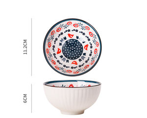 Jiferramenta potes de sopa de rice ramen, conjunto de tigelas de porcelana para casamento, de cerâmica e boêmio, 4.5 polegadas - Product Image 6