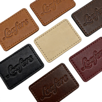Étiquettes en cuir PU personnalisées avec un design personnalisé, gaufrées, pour les jeans de marque, les vêtements, les étiquettes en cuir