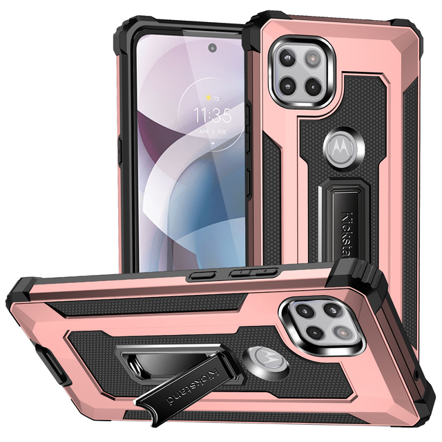 Tschick Rugged Armor TPU Bumper Ring Stand Fundas Cover for Motorola Moto One 5G Ace E7 Power G Stylus G8 Case Shockproof Shell