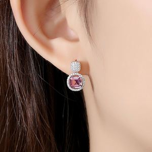 Juego de Joyas de Circonio con Baño de Rodio de 6 mm para Mujer, Collar/Aretes/Anillo, Joyería Clásica para Regalo 2023 - Product Image 6