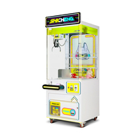 Machine à griffes entièrement transparente, commerciale, à monnayeur et code QR, pour attraper les peluches et poupées, machine d'arcade