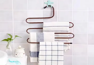 Bán Buôn 5 Lớp Quần Quần Áo Móc Áo Tiết Kiệm Ma Thuật Bằng Gỗ Quần Móc Áo Tổ Chức Kim Loại Yoga Quần Móc - Product Image 4