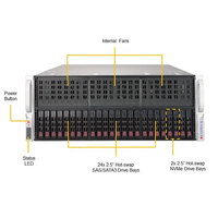 Kualitas tinggi supermmicro 4029GP TRT2 Dual Processor 4U rak Server