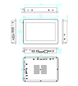 مصنع شنجن 7 بوصة ، نظام مراقبة أندرويد ، لوحة عرض أندرويد مع إطارات معدنية - Product Image 6