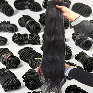 Extensiones de Cabello Remy Indio Virgen sin Procesar con Cutícula Intacta, Doble Trama a Máquina, Paquete de Cabello Crudo de 100g, Estilo Ondulado HairX Genius - Product Image 2