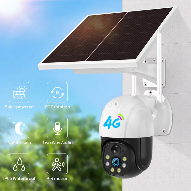 solar wifi wi fi 1080p or 4g outdoor camera wireless security camera and nvr network camera