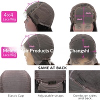 Perruque Bob Lace Front transfrontalière style européen et américain 13x4, peut être permanentée/teinte, perruque complète