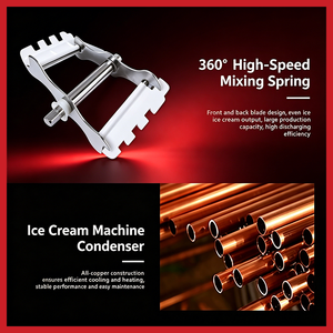 Máquina de helado duro estable, máquina de gelato con 3 años de garantía, adecuada <span class=keywords><strong>para</strong></span> cafeterías y negocios de helados caseros. - Product Image 3