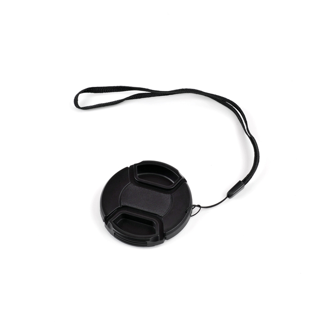 55mm Center Pinch Front Lens Cap Cover with Elastic Lens Cap Keeper for Nikon Canon Sony Fujifilm