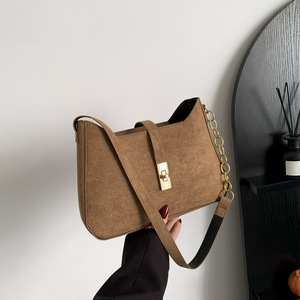 Bolso de hombro de lona para mujer a la moda 2024, bolso de mano de Color sólido caramelo para niñas, bolso de mensajero para mujer - Product Image 3