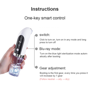 เครื่องทำความสะอาดรูขุมขนด้วยสุญญากาศเครื่องดูดความชื้นดูด<span class=keywords><strong>สิว</strong></span>หัวดำที่จมูกการไหลเวียนของน้ำไฟฟ้า - Product Image 4