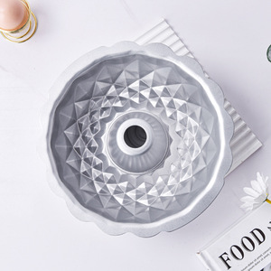 Carbon Steel Non Stick Hollow Chiffon Cake Mold Geometric Polygonal Silver Gray Baking Pan Cake Tools 1 Piece - Product Image 3