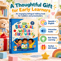 Livre sonore interactif pour enfants, livre sonore éducatif avec boutons audio, livre parlant musical pour l'apprentissage précoce