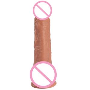 XISE <span class=keywords><strong>20cm</strong></span> Dual Layer Silikon <span class=keywords><strong>Dildo</strong></span> Echter Schwanz Big Penis Adult Sexspielzeug Großhandel Gummi Dong für Frauen Homosexuell Männer - Product Image 2