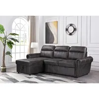 Sofá cama clásico en forma de L, sofá seccional multifuncional plegable, muebles clásicos