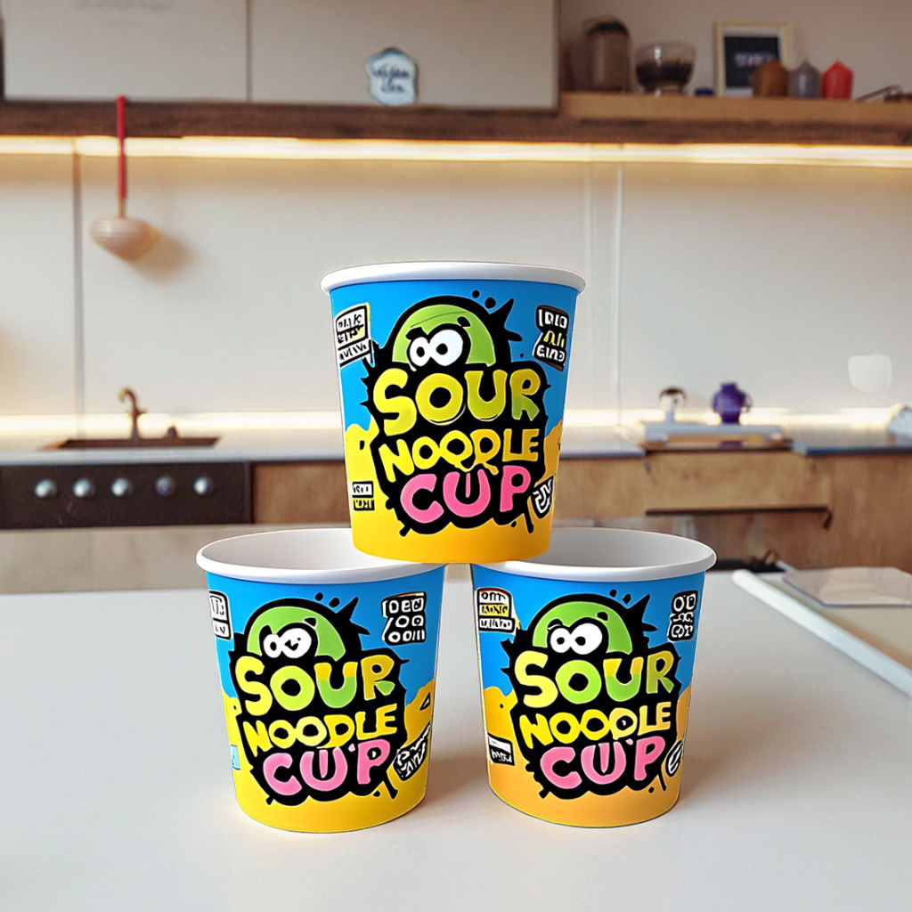 YBLPAK Popular Customizable Candy Paper Cups with Lids and Spoon for Ice Cream Food Chocolate Cookie Ramen Soup Oatmeal Porridge