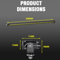 Barre lumineuse LED certifiée CE RoHS de 31,5 pouces, à une seule rangée, DRL, pour conduite tout-terrain, étanche IP67, pour camions et SUV neufs