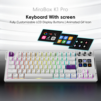 Teclado Mecánico Programable MiraBox K1 Pro con 6 Teclas LCD, 3 Perillas, Interruptores RGB Intercambiables en Caliente