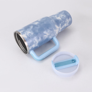 Tie-dye Wind 40oz tasse de barre de glace de grande capacité tasse d'isolation en acier inoxydable 304 avec poignée tasse de voiture - Product Image 6