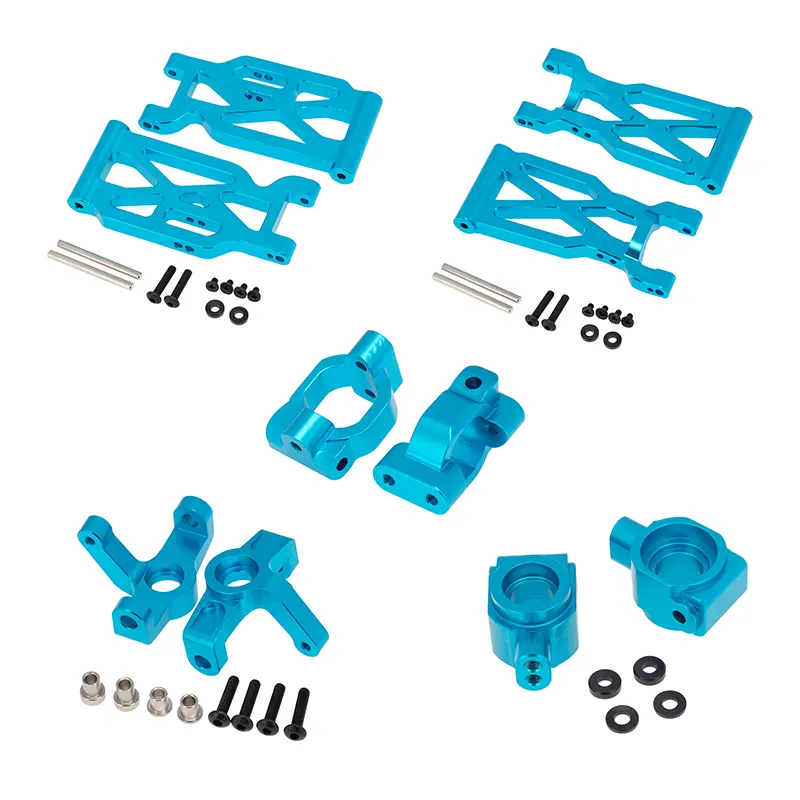 Metal Upgrade Parts Swing Arms Steering Knuckles C-Hubs Rear Cups for Wltoys 1/10 RC Model Car