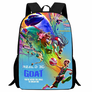 Mochila Infantil con Diseño de Dibujos Animados, Modelo Miracle Dream Team Goat, para Estudiantes, de Doble Asa, para Almacenamiento, para Uso Diario - Product Image 2