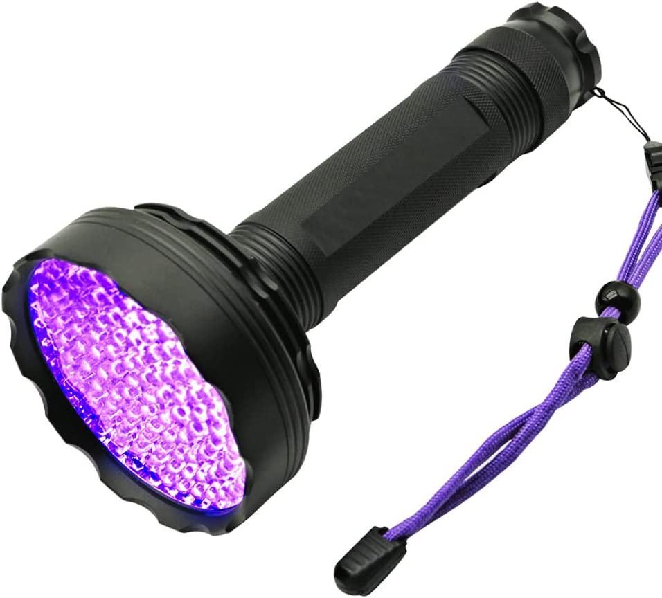Black Light LED Ultraviolet 128 LEDs High Quality UV Torch 395nm UV Flashlight Pet Urine Detector UV Torch Light
