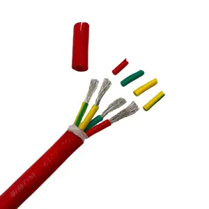 National standard flexible silicone rubber high-temperature resistant cable with shielding YGC4*2.5 foot square frequen