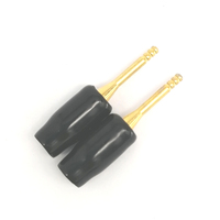 Connecteur de haut-parleur à vis plaqué or rouge 4 mm en gros pour câble audio, équipement de test de laboratoire DIY, lot en vrac