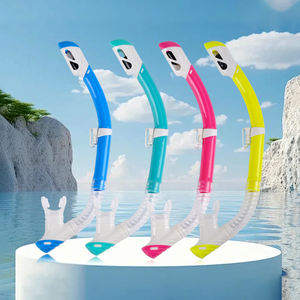 Boquilla de silicona portátil, esnórquel húmedo completo, tubo de respiración de entrenamiento de natación de <span class=keywords><strong>buceo</strong></span> de PVC para niños - Product Image 1
