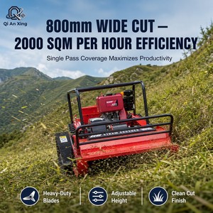 <b>Gasoline</b> Hybrid Wireless Remote Control Crawler Track Heavy Duty Y Blade All Terrain Slope Garden Lawn Mower Q-80A High-Power En - Product Image 2