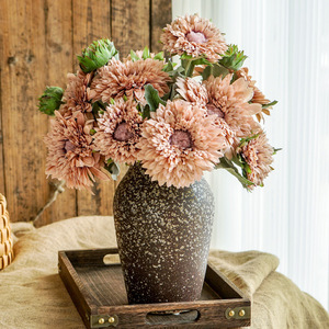 <b>Artificial</b> Sunflower <b>Bouquet</b> Plastic Silk Flowers Rustic Style Fall Home Decor Wedding Props - Product Image 2